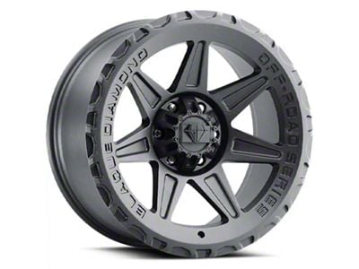 Blaque Diamond Wheels BD-O102 Matte Textured Black 5-Lug Wheel; 17x9; -12mm Offset (05-11 Dakota)