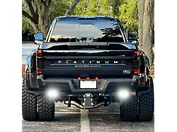 BMC Lights 3-Inch Hitch Bar Lighting Kit with Rigid 6-Inch Midnight Series SR-Q Pro Lights and Rigid Ignite End Cap Upgrade; Flood Beam (17-24 F-250 Super Duty)