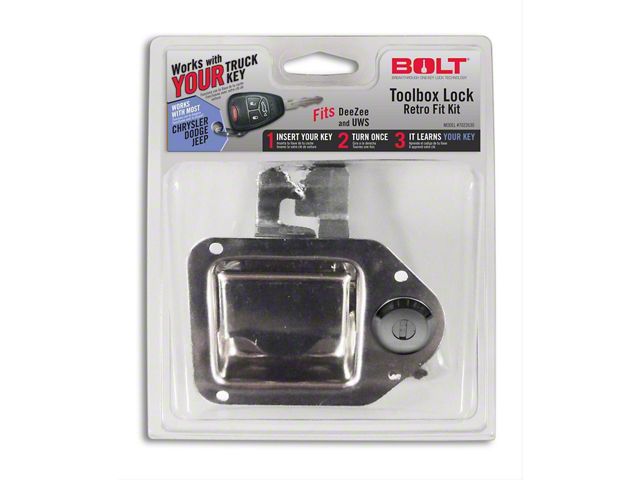 BOLT Lock Toolbox Latch Retro-Fit Kit for Double Cut Keys