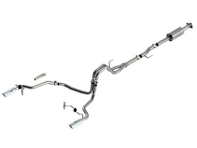Borla S-Type Dual Exhaust System with Chrome Tips; Rear Exit (21-24 2.7L EcoBoost F-150)
