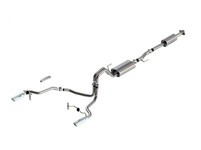 Borla Touring Dual Exhaust System with Chrome Tips; Rear Exit (21-24 2.7L EcoBoost F-150)