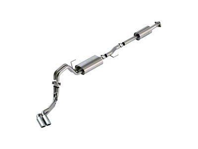 Borla Touring Dual Exhaust System with Chrome Tips; Same Side Exit (21-24 2.7L EcoBoost F-150)