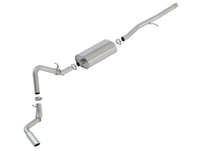 Borla Touring Single Exhaust System with Chrome Tip; Side Exit (19-24 4.3L Silverado 1500)