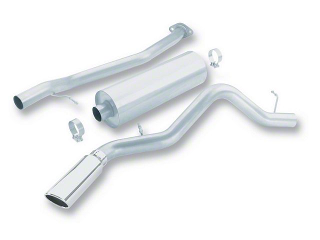 Borla Touring Single Exhaust System with Polished Tip; Side Exit (99-06 4.3L Silverado 1500)