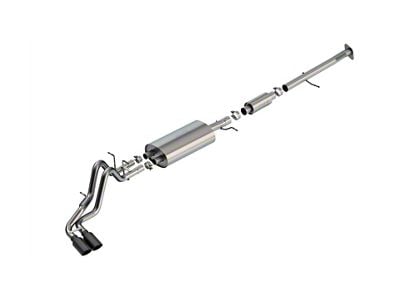 Borla S-Type Single Exhaust System with Black Chrome Tip; Side Exit (23-24 Canyon)