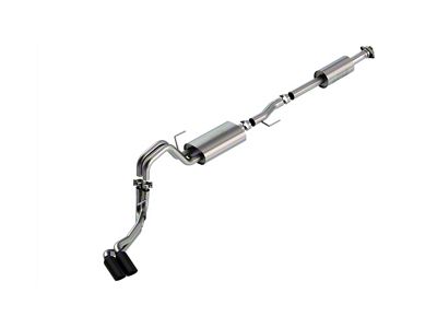 Borla S-Type Dual Exhaust System with Black Chrome Tips; Same Side Exit (21-24 3.3L F-150)