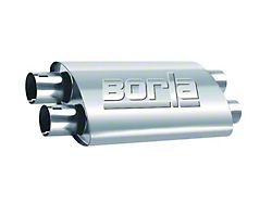 Borla Pro XS Dual/Dual Oval Muffler; 2.50-Inch Inlet/2.50-Inch Outlet (Universal; Some Adaptation May Be Required)