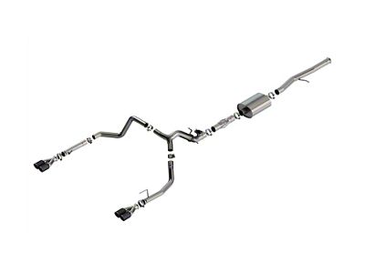 Borla ATAK Dual Exhaust System with Carbon Fiber Tips; Rear Exit (24-25 6.2L Sierra 1500 w/ Factory Dual Exhaust, Excluding AT4X)