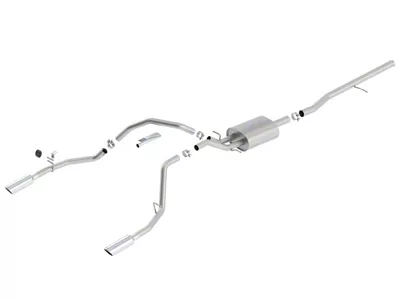 Borla S-Type Dual Exhaust System with Chrome Tips; Rear Exit (14-18 5.3L Sierra 1500)