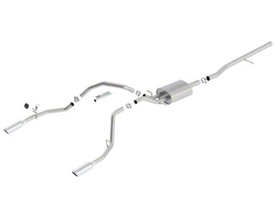 Borla S-Type Dual Exhaust System with Chrome Tips; Rear Exit (14-18 5.3L Silverado 1500)