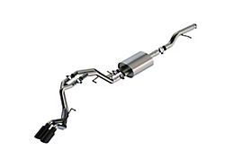 Borla Touring Dual Exhaust System with Black Chrome Tips; Rear Exit (21-25 5.3L Tahoe)