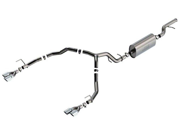 Borla Touring Dual Exhaust System with Chrome Tips; Rear Exit (21-24 5.3L Tahoe Premier)
