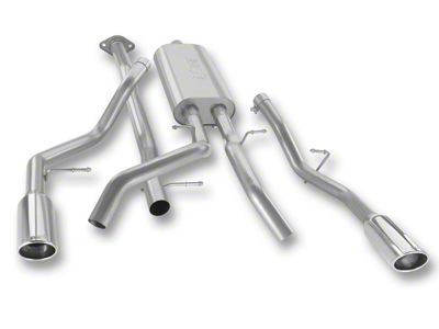 Borla Touring Dual Exhaust System with Polished Tips; Rear Exit (07-09 6.0L Sierra 1500, Excluding Hybrid)