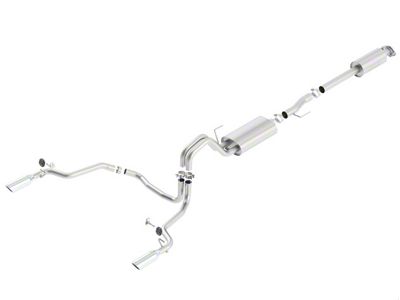 Borla Touring Dual Exhaust System with Polished Tips; Rear Exit (15-20 3.5L EcoBoost F-150, Excluding Raptor & 19-20 F-150 Limited)
