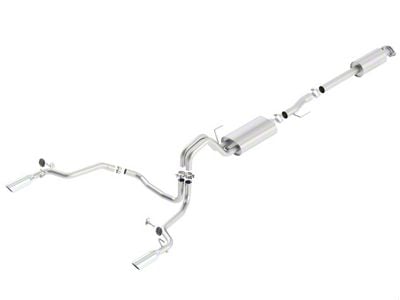 Borla Touring Dual Exhaust System with Polished Tips; Rear Exit (15-20 5.0L F-150)