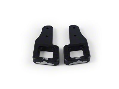 Borne Off-Road Billet Tow Hooks; Micro-Wrinkle Black (09-24 F-150)