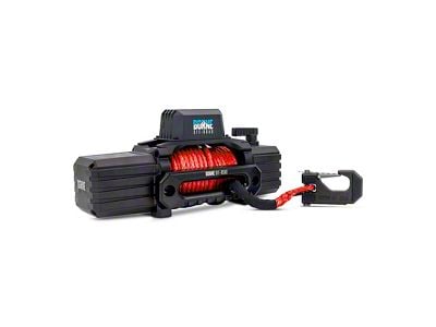 Borne Off-Road 10,000 lb. Winch with Red Synthetic Rope (Universal; Some Adaptation May Be Required)