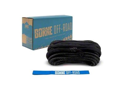 Borne Off-Road 3/8-Inch x 85-Foot Synthetic Rope; Black