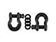 Borne Off-Road 3/4-Inch D-Ring Shackle Set; Gunmetal