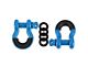 Borne Off-Road 3/4-Inch D-Ring Shackle Set; Blue