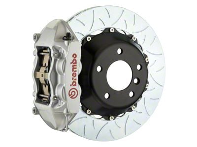 Brembo GT Series 4-Piston Rear Big Brake Kit with 15-Inch 2-Piece Type 3 Slotted Rotors; Silver Calipers (15-17 F-150, Excluding Raptor)