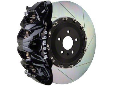 Brembo GT Series 8-Piston Front Big Brake Kit with 16.20-Inch 2-Piece Type 1 Slotted Rotors; Black Calipers (09-14 2WD F-150)