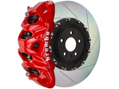 Brembo GT Series 8-Piston Front Big Brake Kit with 16.20-Inch 2-Piece Type 1 Slotted Rotors; Red Calipers (10-14 F-150 Raptor)