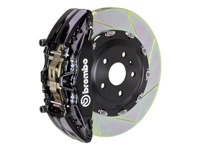 Brembo GT Series 6-Piston Front Big Brake Kit with 2-Piece Slotted Rotors; Black Calipers (00-06 Silverado 1500)