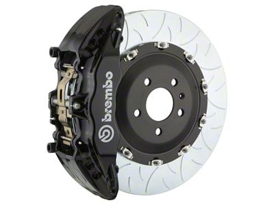 Brembo GT Series 6-Piston Front Big Brake Kit with Type 3 Slotted Rotors; Black Calipers (00-06 Silverado 1500)