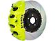 Brembo GT Series 8-Piston Front Big Brake Kit with 16.20-Inch 2-Piece Type 1 Slotted Rotors; Fluorescent Yellow Calipers (19-24 Sierra 1500)