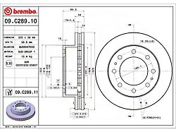 Brembo Vented 8-Lug Rotor; Front (07-10 Sierra 3500 HD)