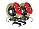 Brembo GT Series 4-Piston Rear Big Brake Kit with 2-Piece Cross Drilled Rotors; Red Calipers (00-06 Silverado 1500)