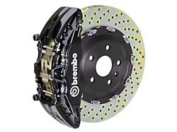 Brembo GT Series 6-Piston Front Big Brake Kit with 15-Inch 2-Piece Cross Drilled Rotors; Black Calipers (07-09 Silverado 2500 HD)