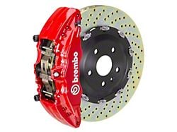 Brembo GT Series 6-Piston Front Big Brake Kit with 15-Inch 2-Piece Cross Drilled Rotors; Red Calipers (07-09 Silverado 2500 HD)