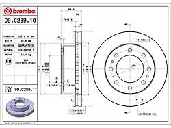 Brembo Vented 8-Lug Rotor; Front (07-10 Silverado 2500 HD)