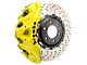 Brembo GT Series 8-Piston Front Big Brake Kit with 16.20-Inch 2-Piece Cross Drilled Rotors; Yellow Calipers (21-24 Tahoe)