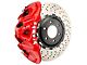 Brembo GT Series 8-Piston Front Big Brake Kit with 16.20-Inch 2-Piece Cross Drilled Rotors; Red Calipers (21-24 Yukon)