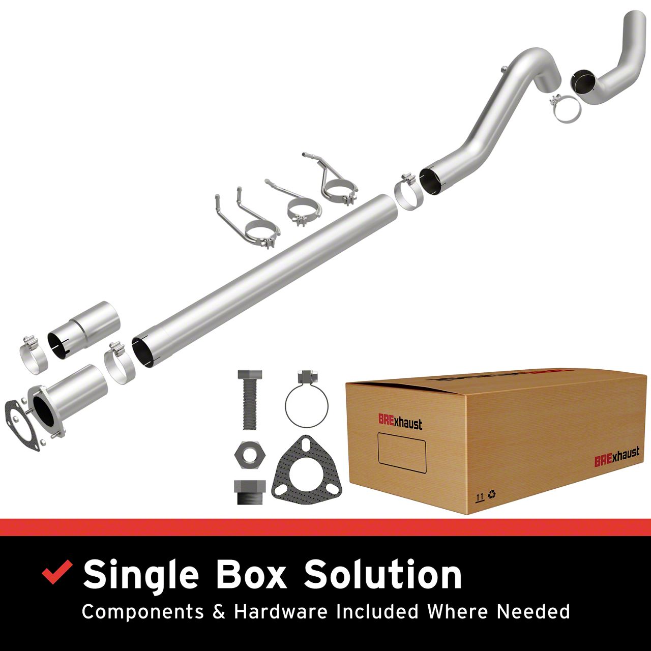 BRExhaust F-250 Super Duty Direct-Fit Single Exhaust System; Side Exit ...