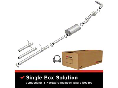 BRExhaust Direct-Fit Single Exhaust System; Side Exit (98-01 RAM 1500)