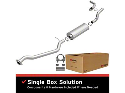 BRExhaust Direct-Fit Single Exhaust System; Side Exit (99-01 4.3L Sierra 1500)