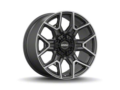 Brink Wheels Insurgent Smoke Machined Titanium 6-Lug Wheel; 20x9; 18mm Offset (99-06 Silverado 1500)