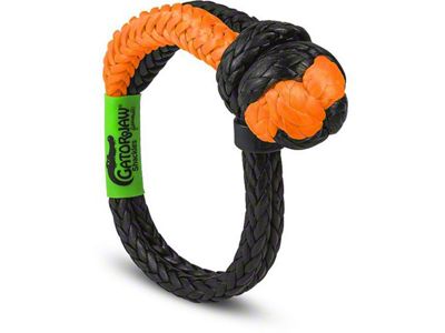 Bubba Rope 1/2-Inch NexGen Gator-Jaw Synthetic Soft Shackle; Orange/Black