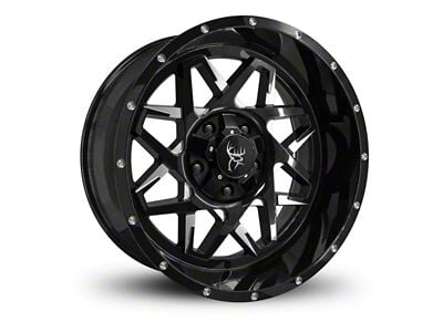 Buck Commander Caliber Gloss Black Milled Face 6-Lug Wheel; 20x10; -25mm Offset (04-08 F-150)