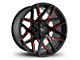 Buck Commander Canyon Satin Black Milled Face with Red Clear Wheel; 20x10; -25mm Offset (04-08 F-150)