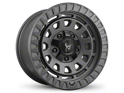 Buck Commander Venture All Satin Dark Grey Wheel; 17x9; -12mm Offset (07-13 Sierra 1500)