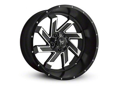 Buck Commander SAW Gloss Black Milled Face 8-Lug Wheel; 22x10; -10mm Offset (11-14 Sierra 3500 HD SRW)