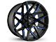Buck Commander Canyon Satin Black Milled Face with Blue Clear Wheel; 20x10; -25mm Offset (07-13 Silverado 1500)