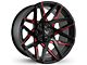 Buck Commander Canyon Satin Black Milled Face with Red Clear Wheel; 20x9; 0mm Offset (07-13 Silverado 1500)