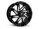 Buck Commander SAW Gloss Black Milled Face 8-Lug Wheel; 22x10; -10mm Offset (11-14 Silverado 3500 HD SRW)