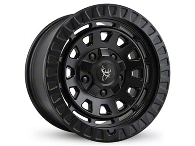 Buck Commander Venture All Satin Black Wheel; 17x9; -12mm Offset (07-14 Yukon)